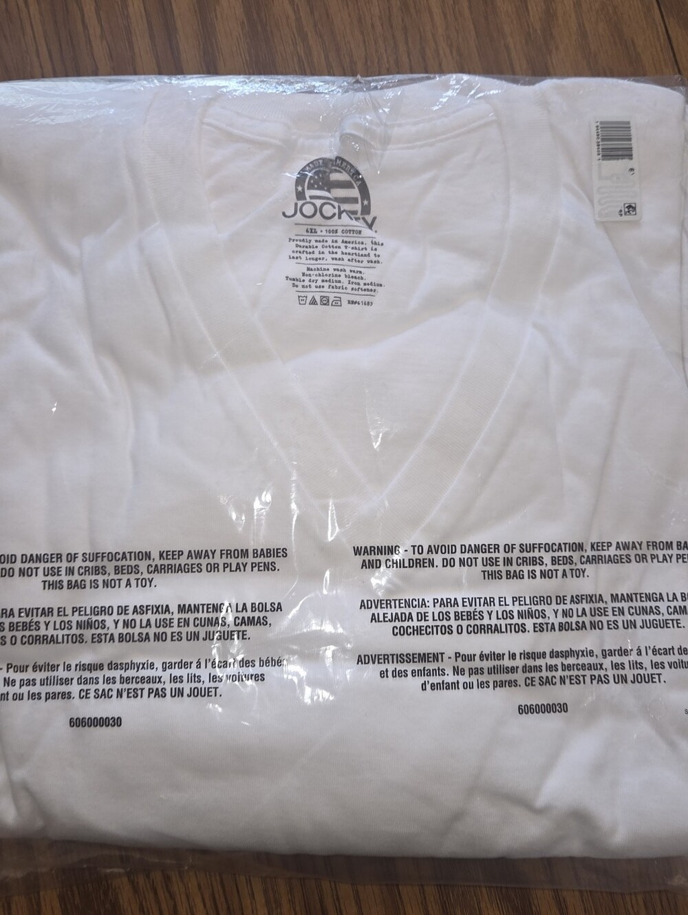 Jockey men's 6XL set of 3 v-neck shirts/undershirts